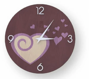 LIGNIS® Настенные часы из инкрустированного дерева Dolcevita love 10.036 / 10.114