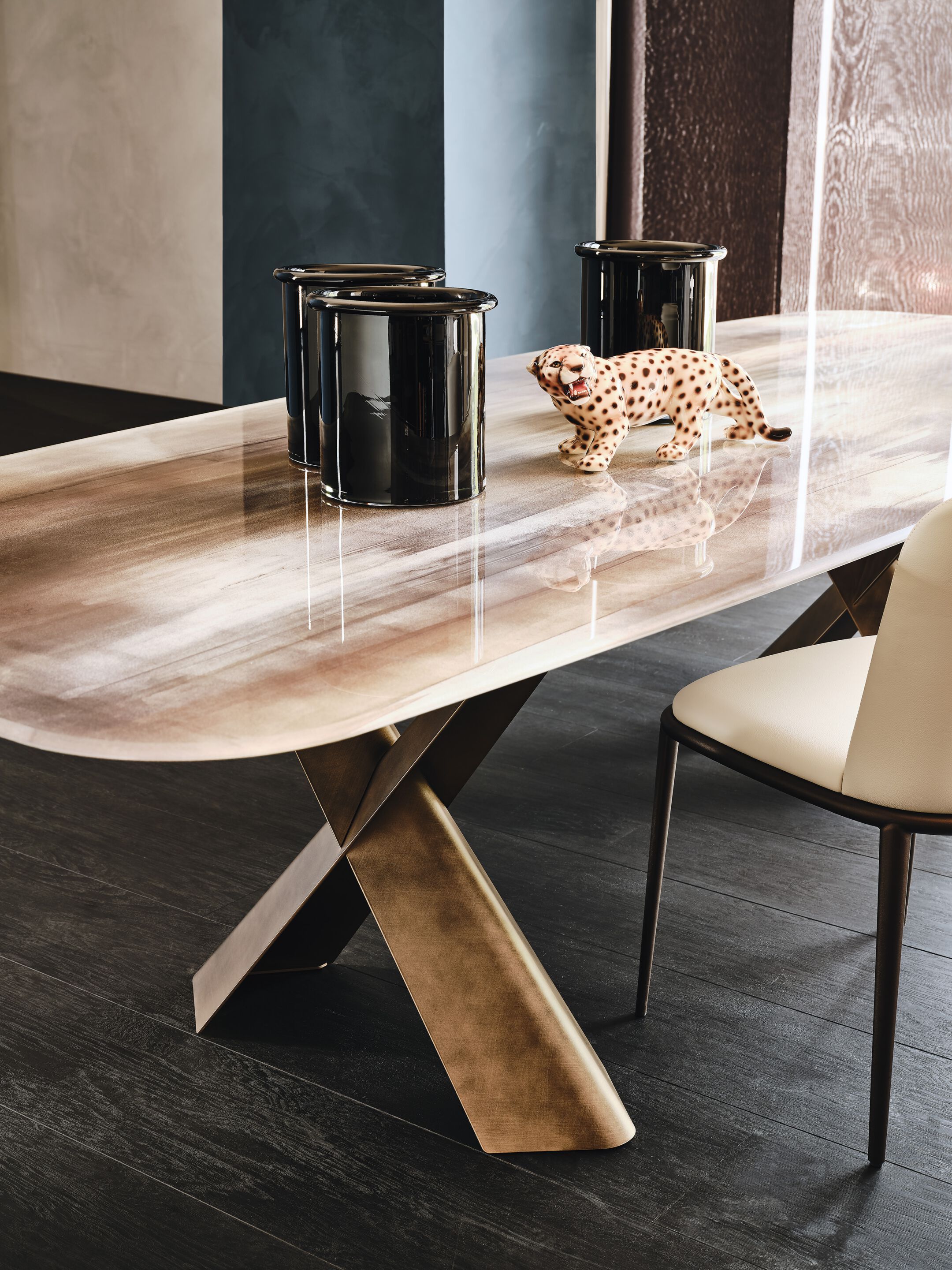 Стальной и хрустальный бочковый стол Cattelan italia MAD MAX CRYSTALART ARCH-00146157 - Вид №2