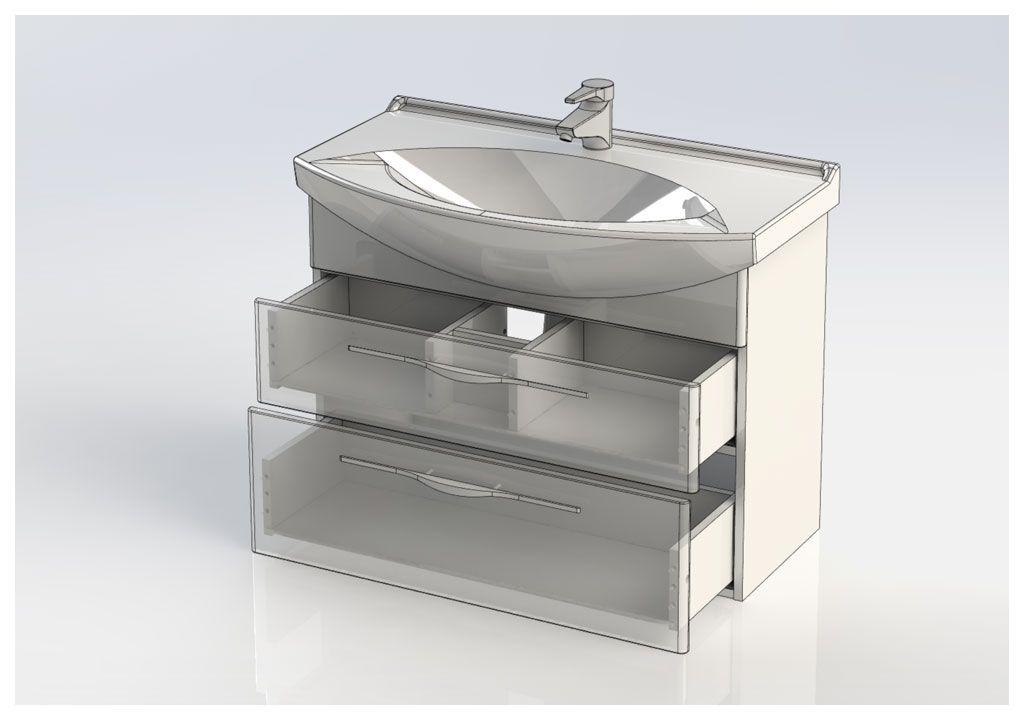 Тумба под раковину Aquanet Ирвин 85 белый sun-id-270535 - Вид №4