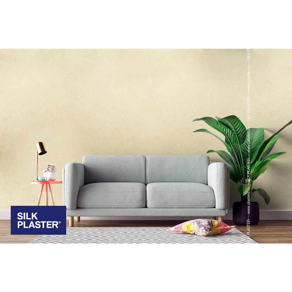 Жидкие обои Silk Plaster Absolute А202 0.743 кг цвет светло-желтый 82736064 STLM-2074171  - Вид №4