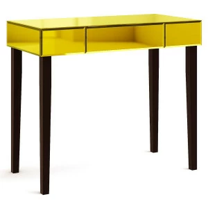 Консоль зеркальная золотая с ящиком и черными ножками "Грэйс" GRAUM  304038 Зеркальный;золото;желтый
