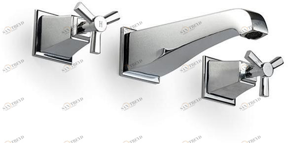 Devon&Devon Смеситель для ванны настенный из латуни с 3 отверстиями Time sun-id-1348130