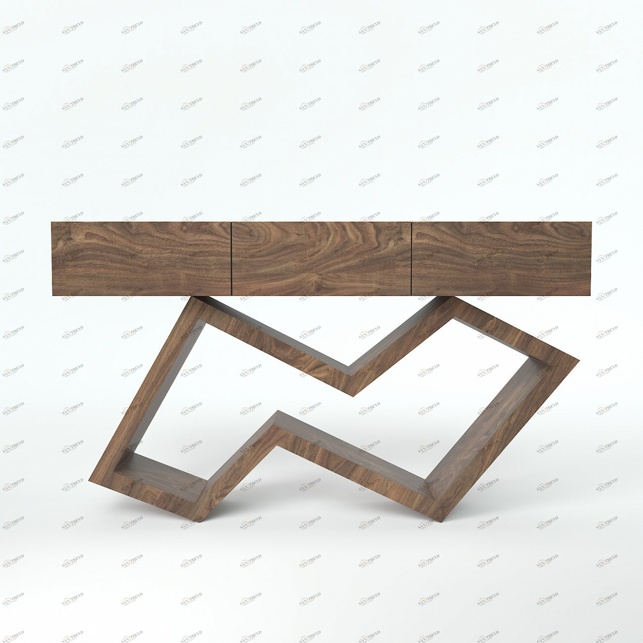 Консоль с 3 ящиками 84х100 см орех "Апофеоз" ODINGENIY  00-3885832 Орех;бежевый;коричневый 