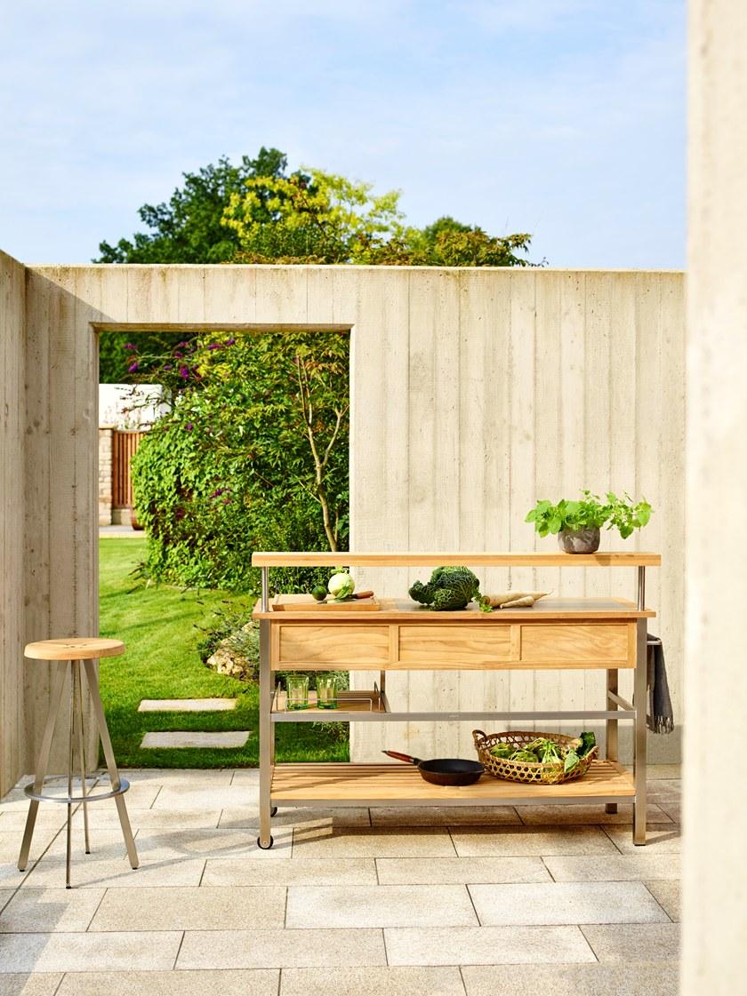 solpuri Тележка для бара из тикового дерева Butler sun-id-1372281 - Вид №5