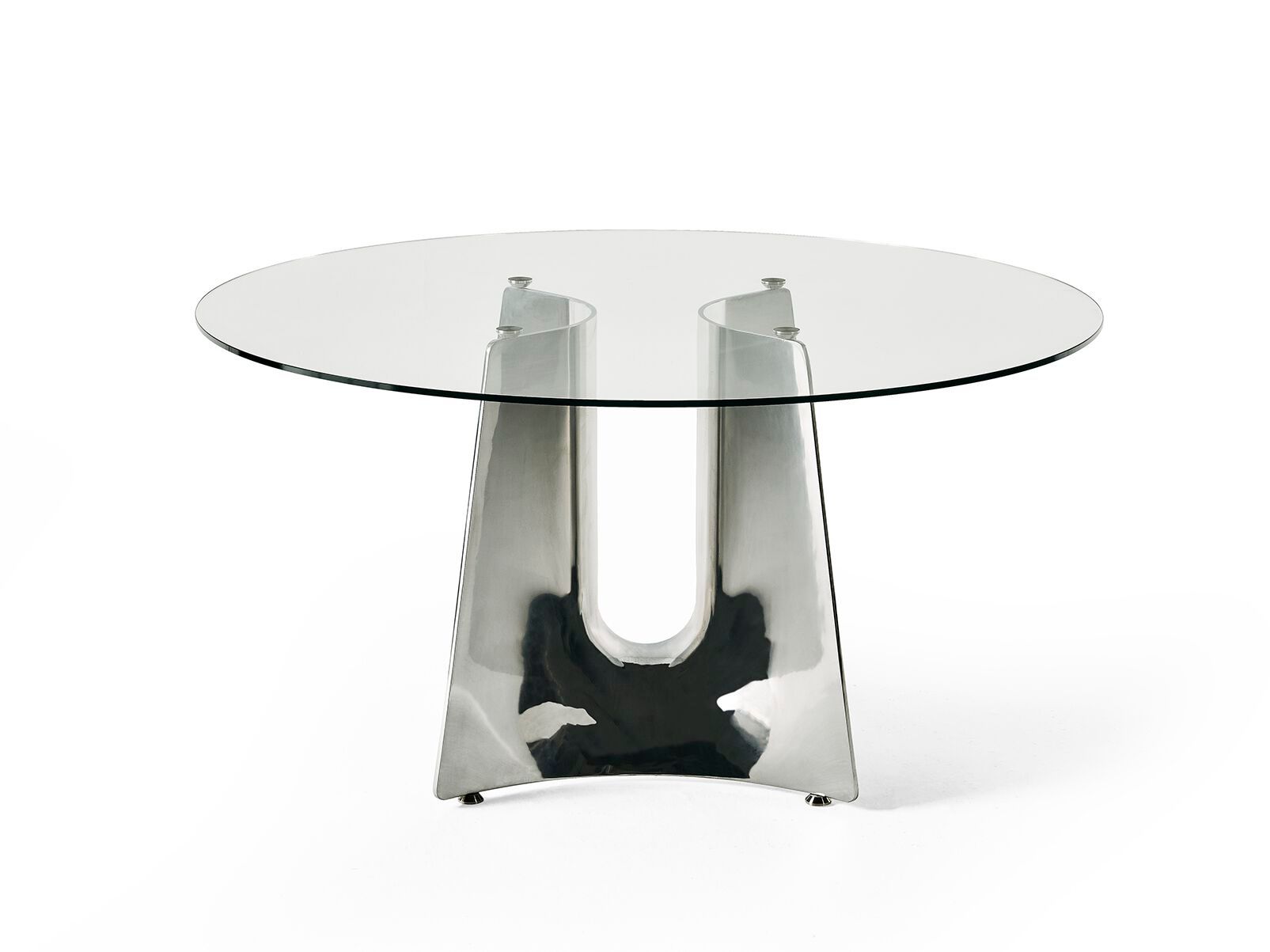 Круглый стол из алюминия и стекла BALERI ITALIA Bentz ARCH-00030100 - Вид №1
