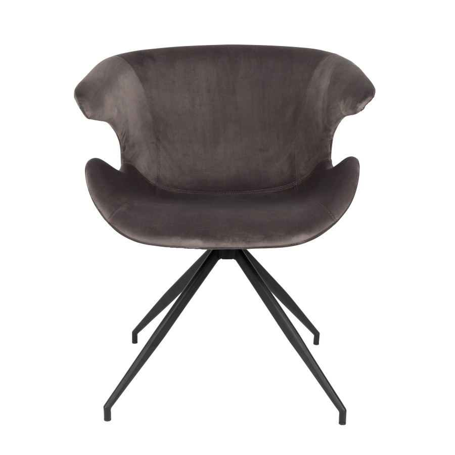 Кресло Mia серое под бархат Zuiver 1200150 - Вид №6