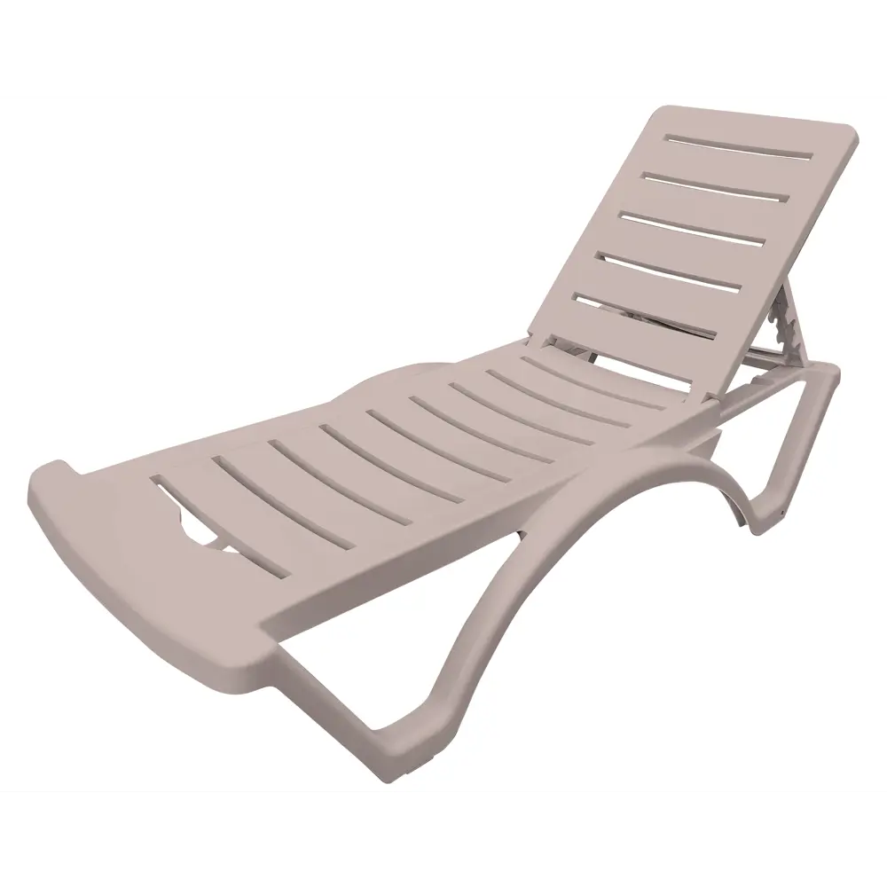 Шезлонг Adriano Classic 187х65х31 см пластик какао Santreyd STLM-2072409