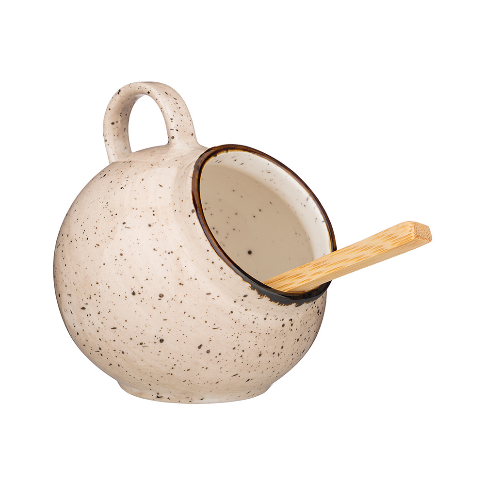 263-1137 Посуда фарфоровая СОЛОНКА С ЛОЖКОЙ BRONCO "NATURE" Lefard 