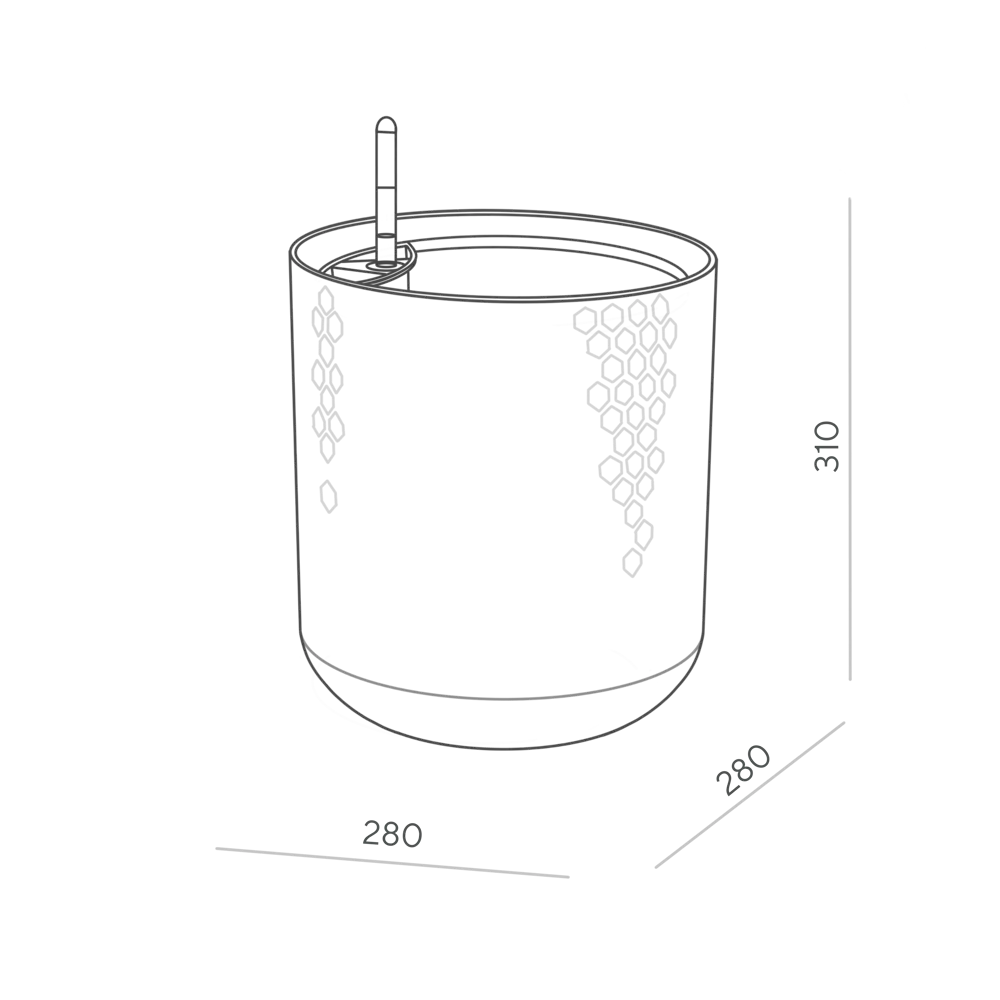 Кашпо для цветов Ola Dom Kerama 7 л антрацит Santreyd STLM-2137061 - Вид №5