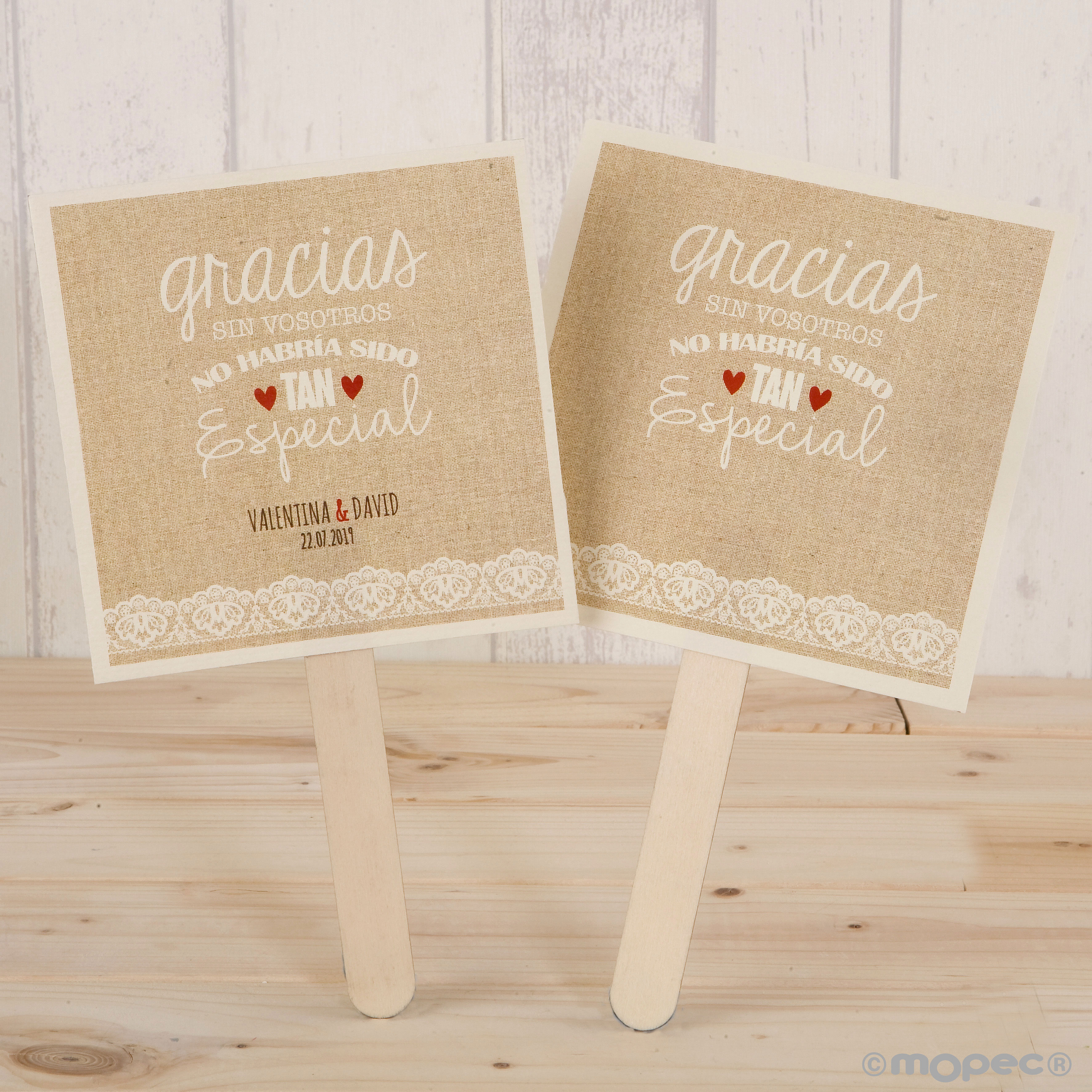 WX394.1 PERS Пай пай  Индивидуальной бумаги «спасибо без вас ...», 100 уд. Dekoraniaevents Bodas 