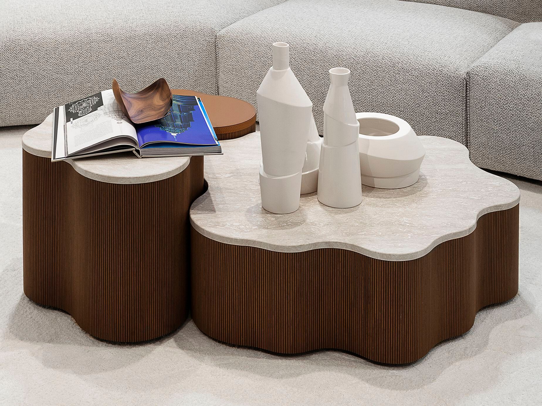 Низкий журнальный столик с кожаным или мраморным верхом Vibieffe Quite luxury ARCH-00147905 - Вид №6