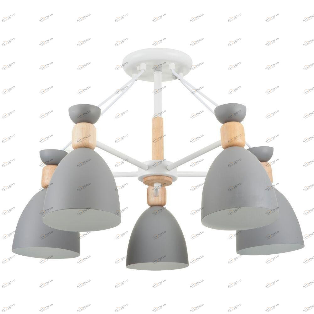 Потолочная люстра Freya Delia FR5033CL-05W серая FREYA DELIA 280002 Серый 