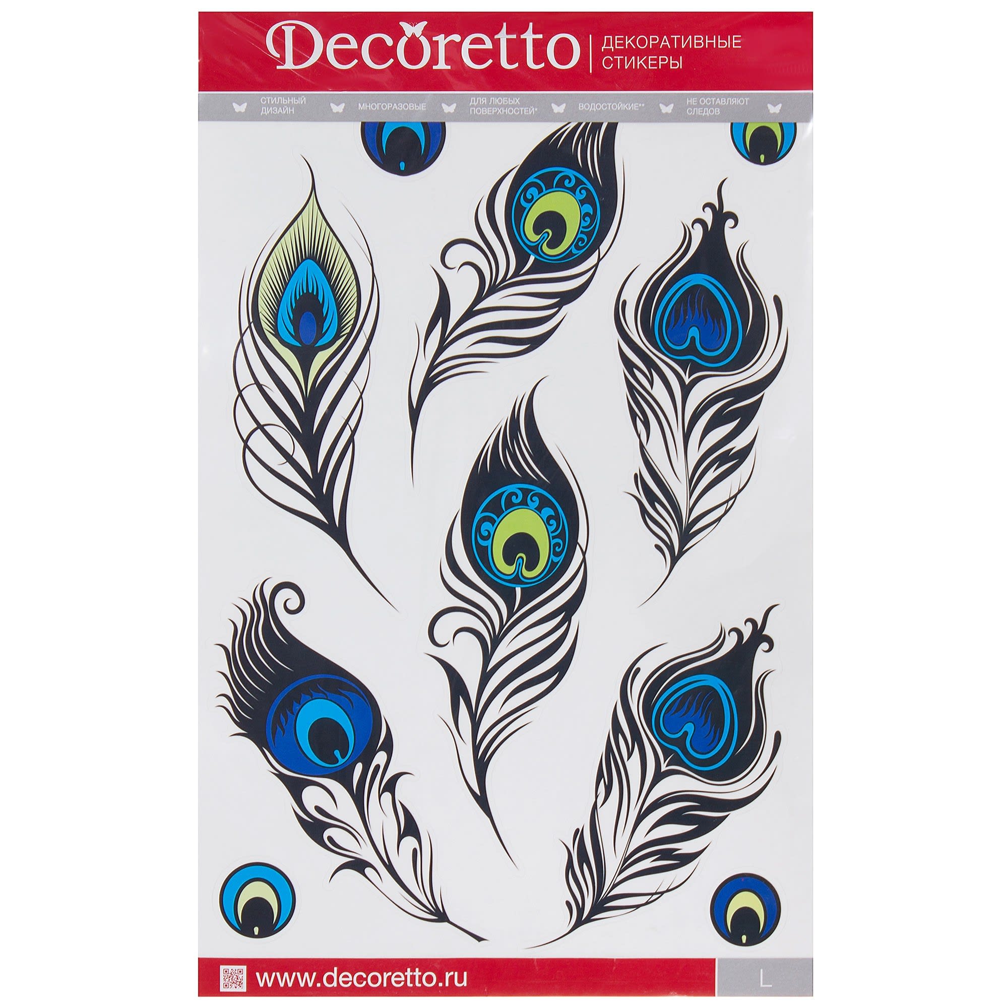 18760913 Наклейка «Роскошные перья» Декоретто Santreyd  - Вид №1