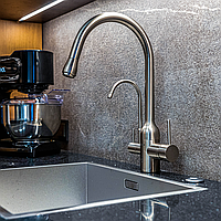 SКN-O3-02-SN Смеситель-озонатор Kona Ozone со встроенным краном для питьевой воды, высокий излив Konaozone  - Вид №15