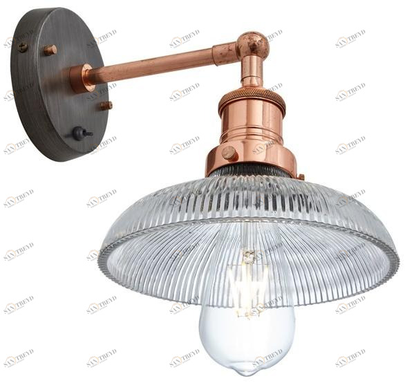 Industville Настенный светильник из латуни и стекла Brooklyn Br-gldwl8