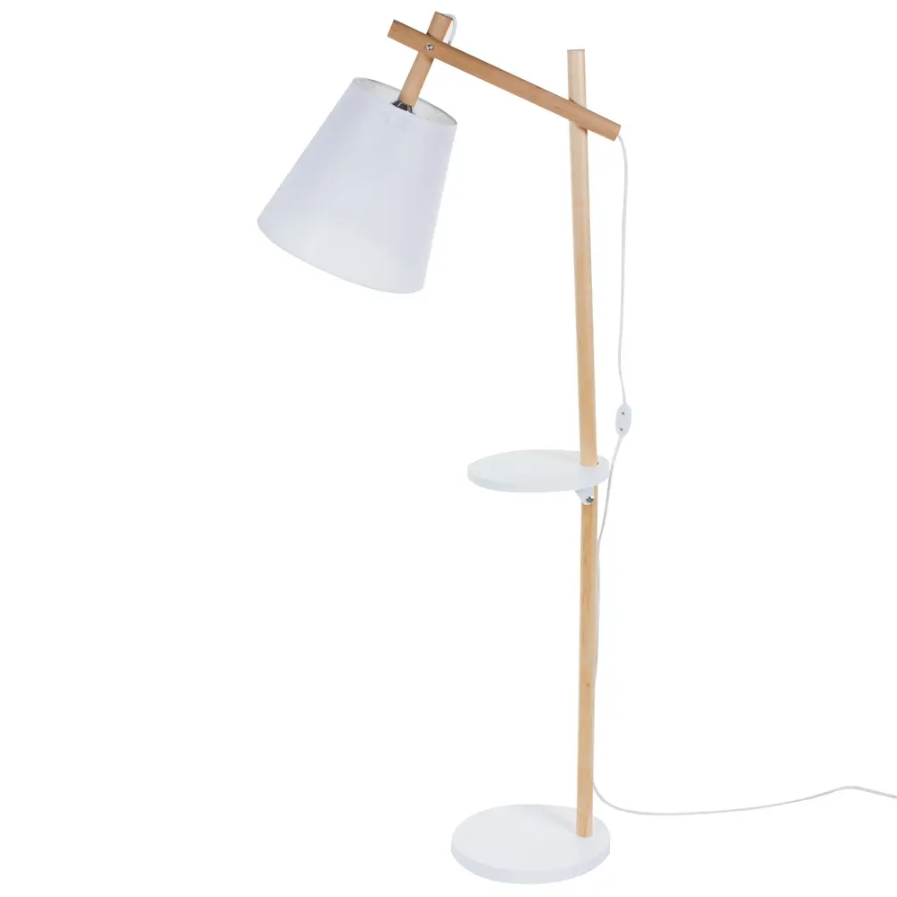 Торшер Каро 1хЕ27х60 Вт, цвет белый Santreyd STLM-2026390 - Вид №1