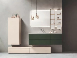 ARBLU Тумба под умывальник со шкафом с ящиками Hito