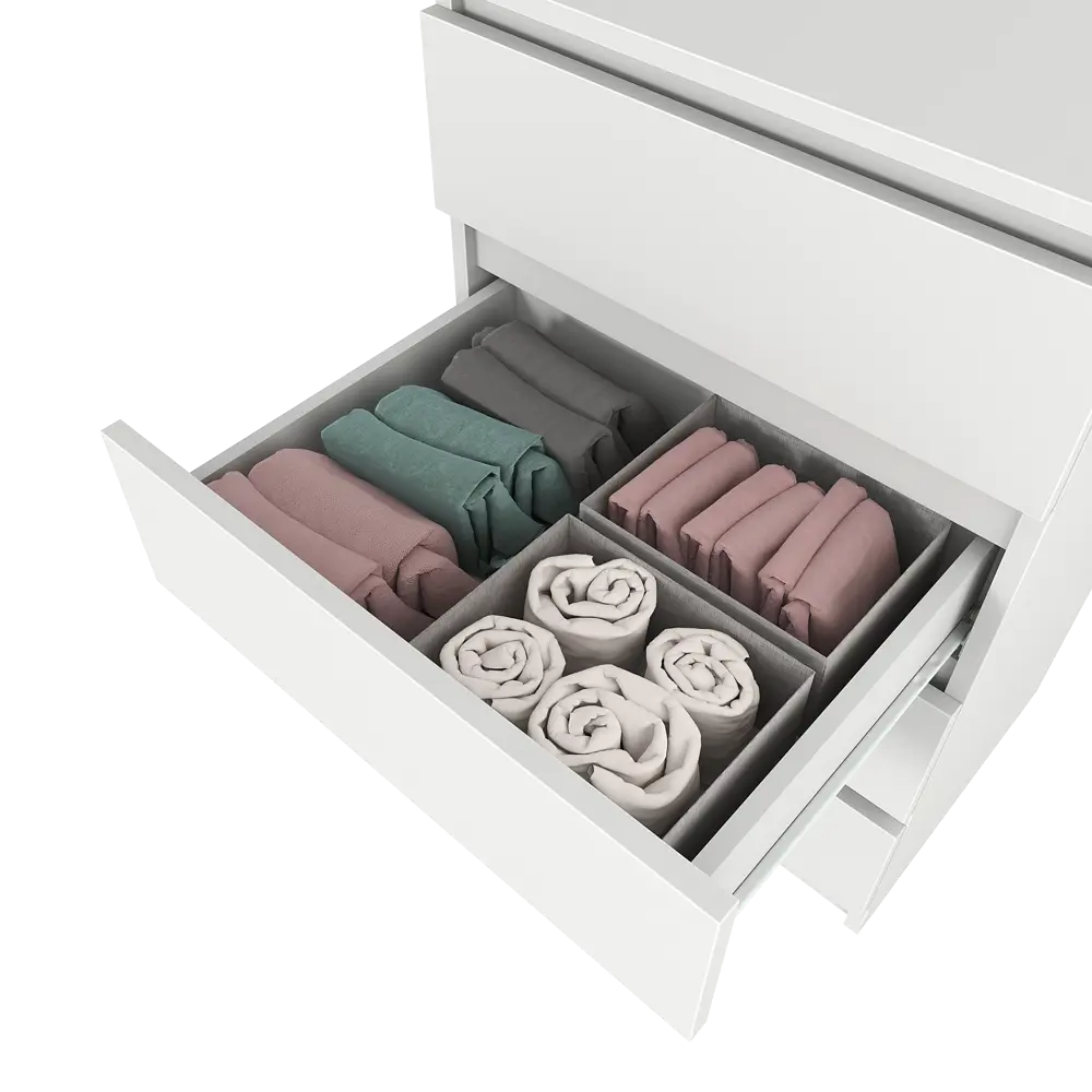 Комод 4 ящика 40.4x82x13.2 см ЛДСП цвет белый Santreyd STLM-2134120 - Вид №5