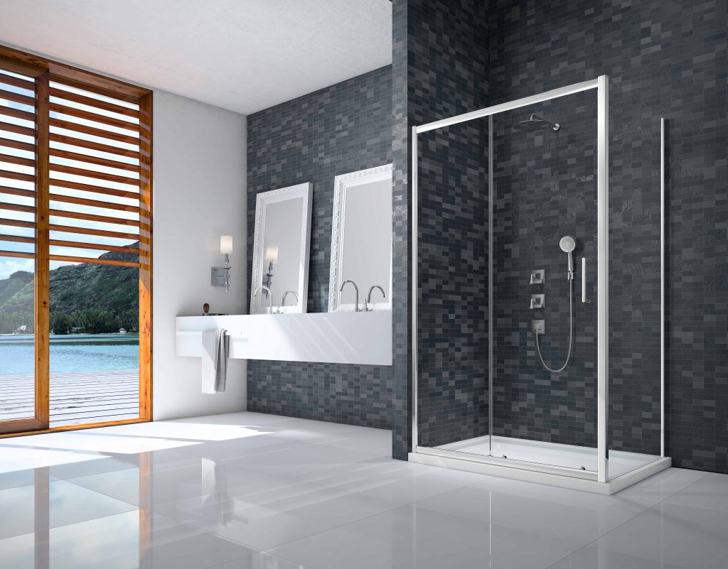 Торцевая панель для монтажа с дверью DWH07E0 Merlyn Ionic Хромированный 