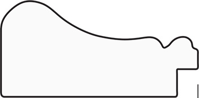 BY 3972 Зеркало в багетной раме - беленый дуб 57 mm EVOFORM Octagon - Вид №4