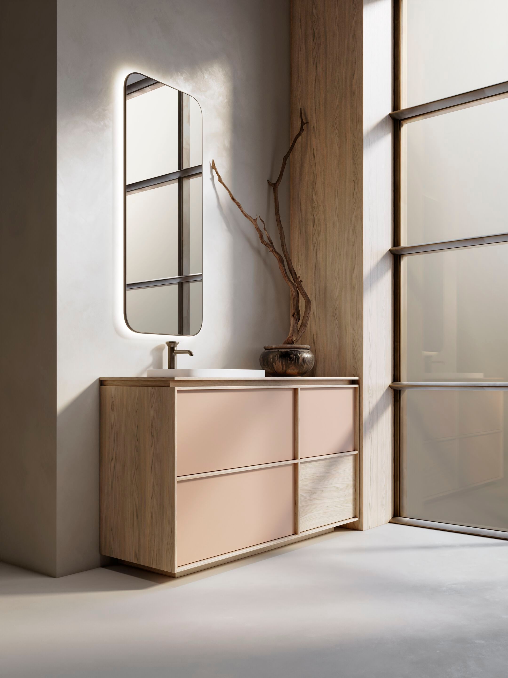 Шкаф для умывальника HPL с ящиками Mobilcrab Zen ARCH-00048394 - Вид №1