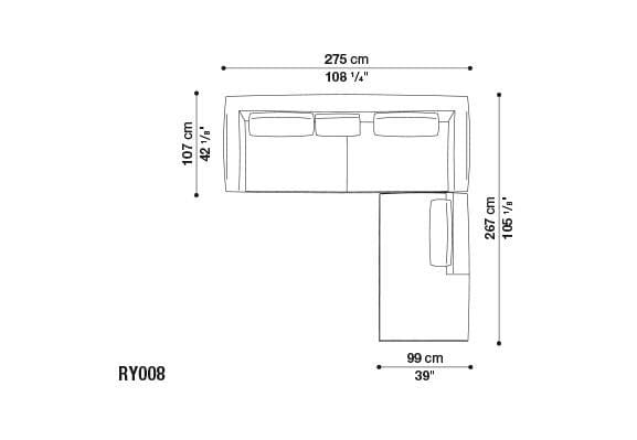 Угловой диван из ткани B&B Italia ARCH-00050600 - Вид №33