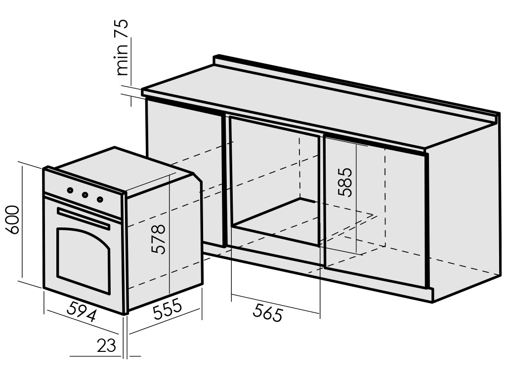 1197022 Электрический духовой шкаф MBS DE-607IV бежевый STDN-0060628 - Вид №6