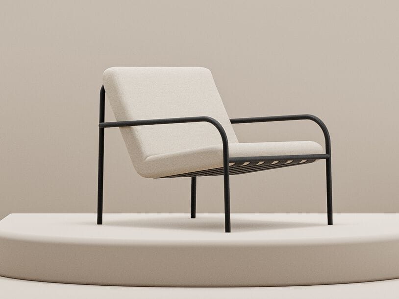 Стальной стул с порошковым покрытием с подлокотниками Metallbude DIEGO ARCH-00121641