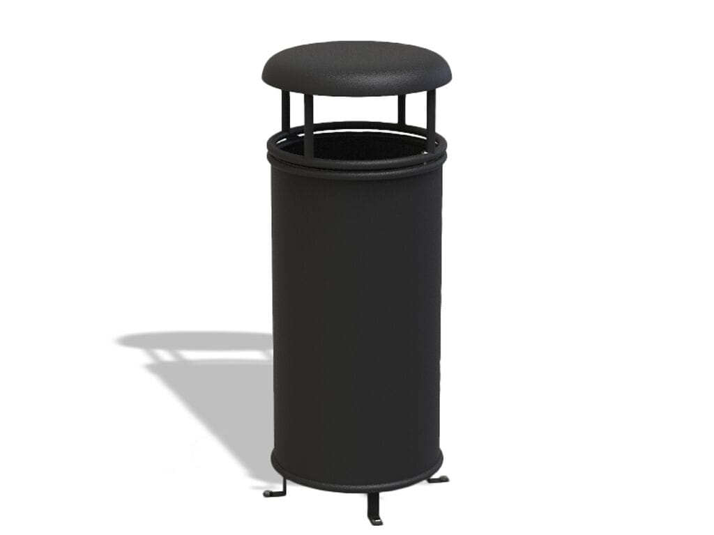 Оцинкованная стальная корзина для мусора с крышкой EUROCOMITALIA современная мебель ARCH-00108461