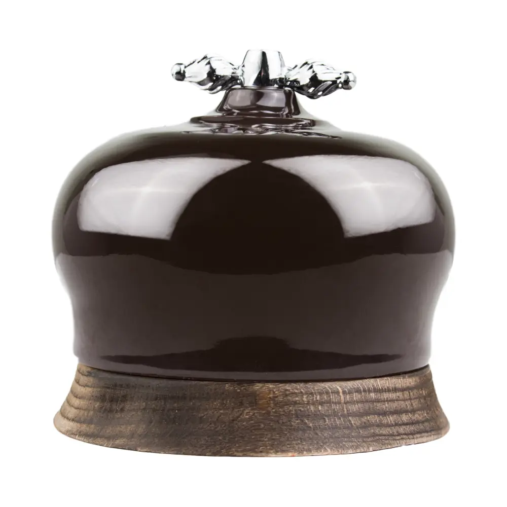 Выключатель накладной Electraline Bironi Ретро 2 положения керамика цвет коричневый STLM-2066078 - Вид №2