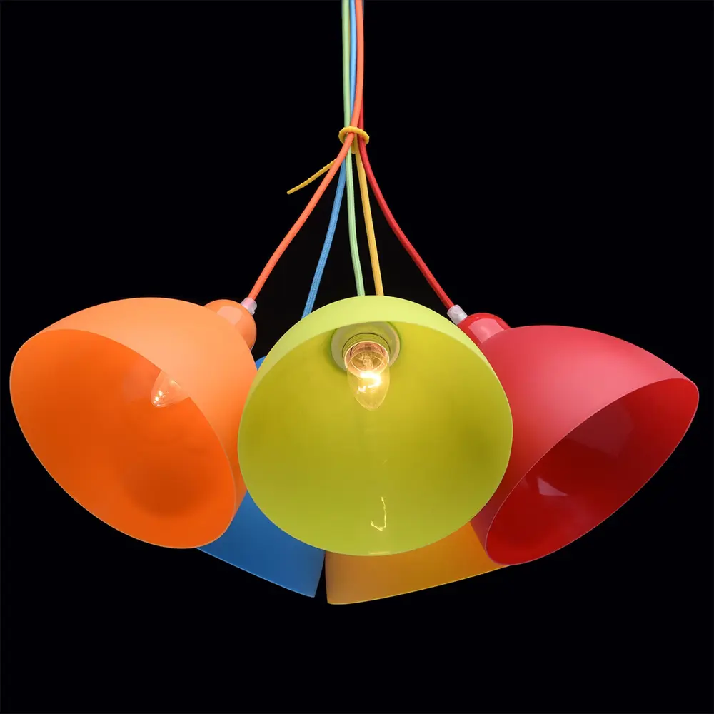 Люстра подвесная Улыбка 5xE27x60 Вт, металл/пластик, цвет хром/мультиколор MW-Light STLM-2207325 - Вид №6