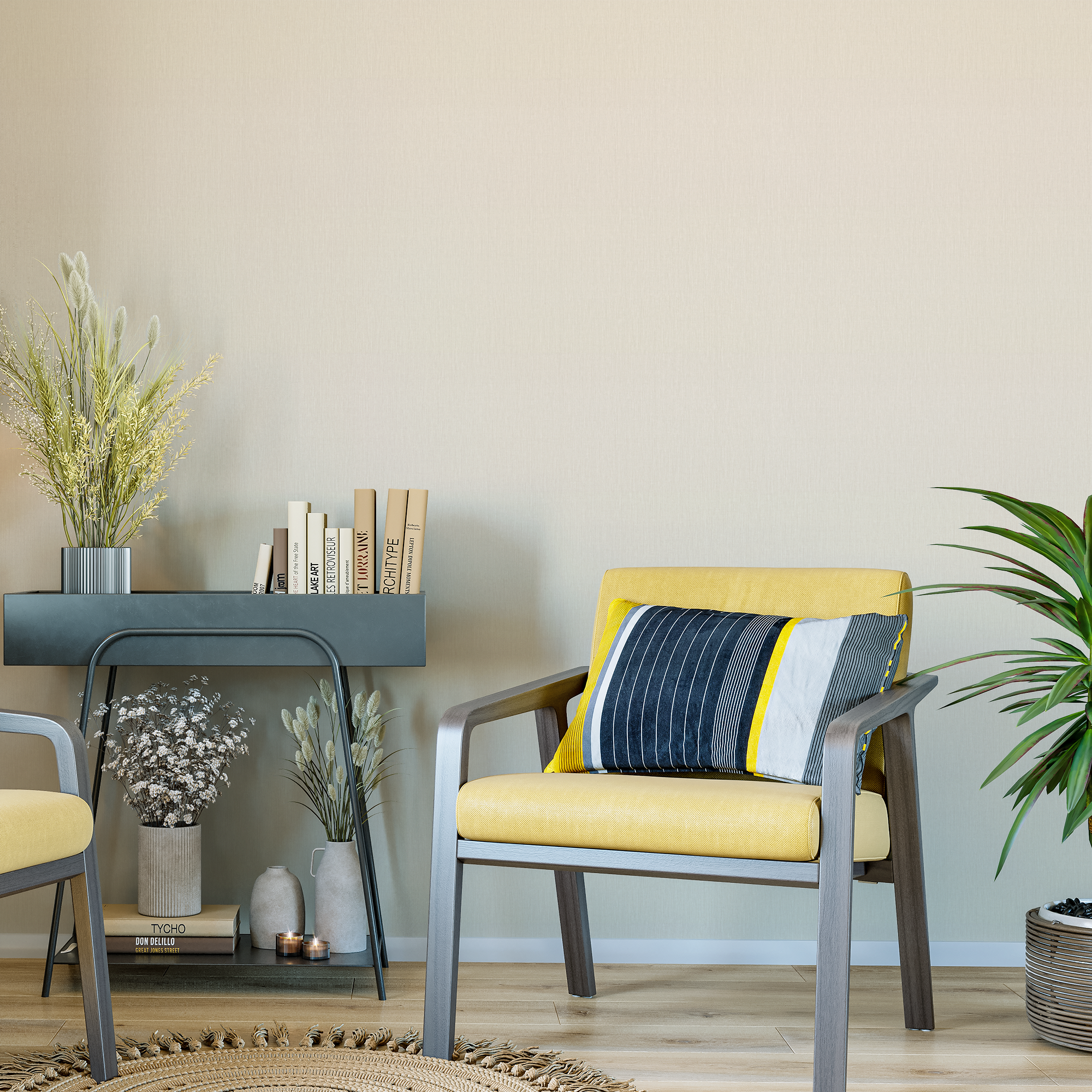 Флизелиновые обои ПАЛИТРА Polynesia бежевые структурные 1.06 м 85633431 STLM-0064744 - Вид №2