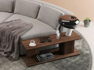 DE.CI Прямоугольный журнальный столик из орехового дерева Claw 12-basc-100