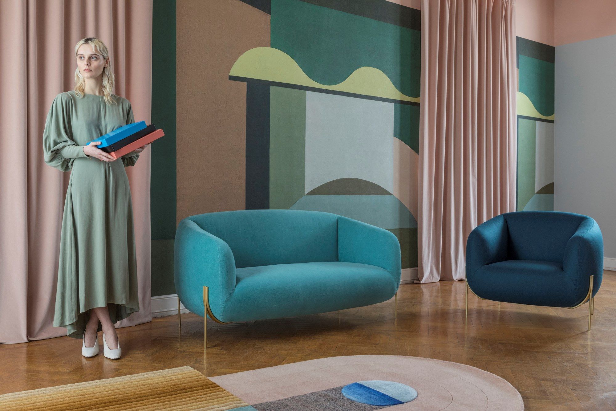 Съемное тканевое кресло с подлокотниками Saba Italia ARCH-00024431 - Вид №2