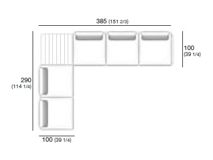 Угловой садовый диван Batyline® на 5 мест RODA ARCH-00018913 - Вид №3