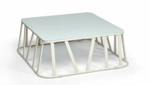 Roberti Низкий квадратный алюминиевый садовый столик Hamptons graphics