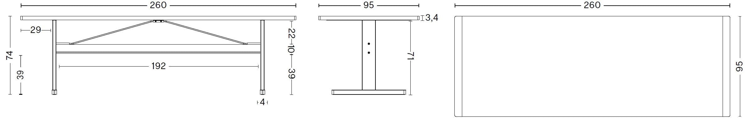 Прямоугольный стол из шпона Hay дорожки ARCH-00059990 - Вид №27