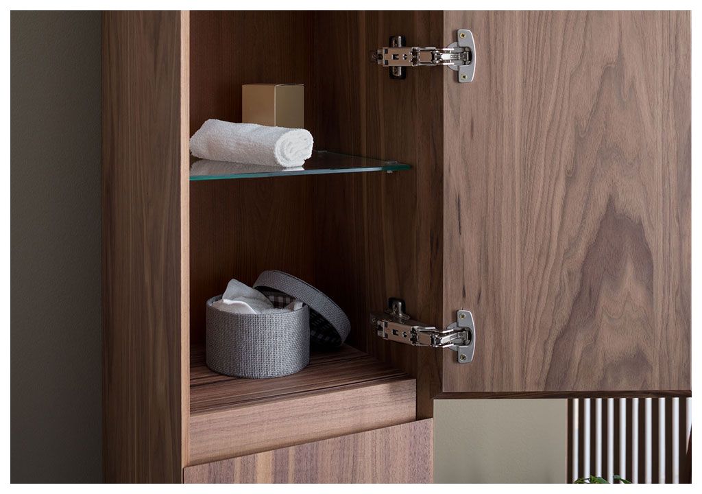 Шкаф-пенал для ванной Aquanet Нью-Йорк 35 орех 00203956 - Вид №4