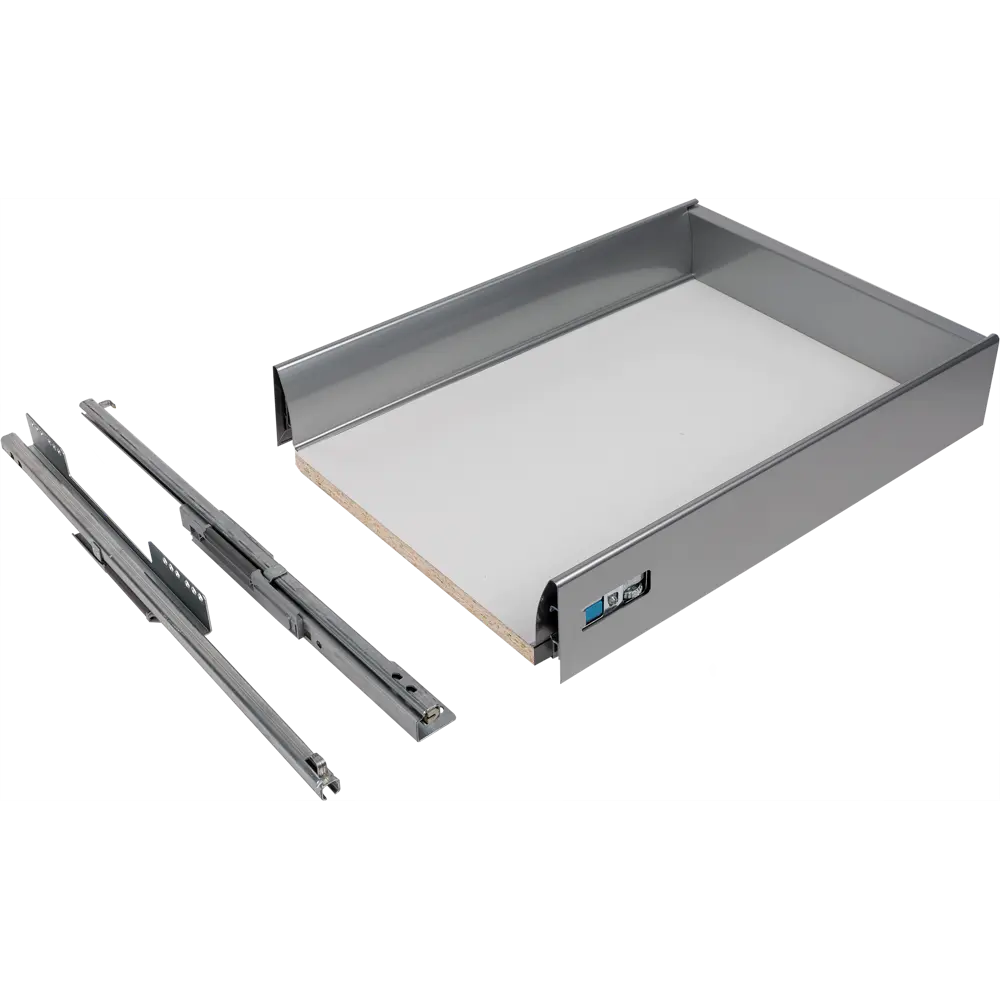 Ящик Delinia низкий с доводчиком 34.2x8.6х48 см, металл, цвет белый STLM-2128640