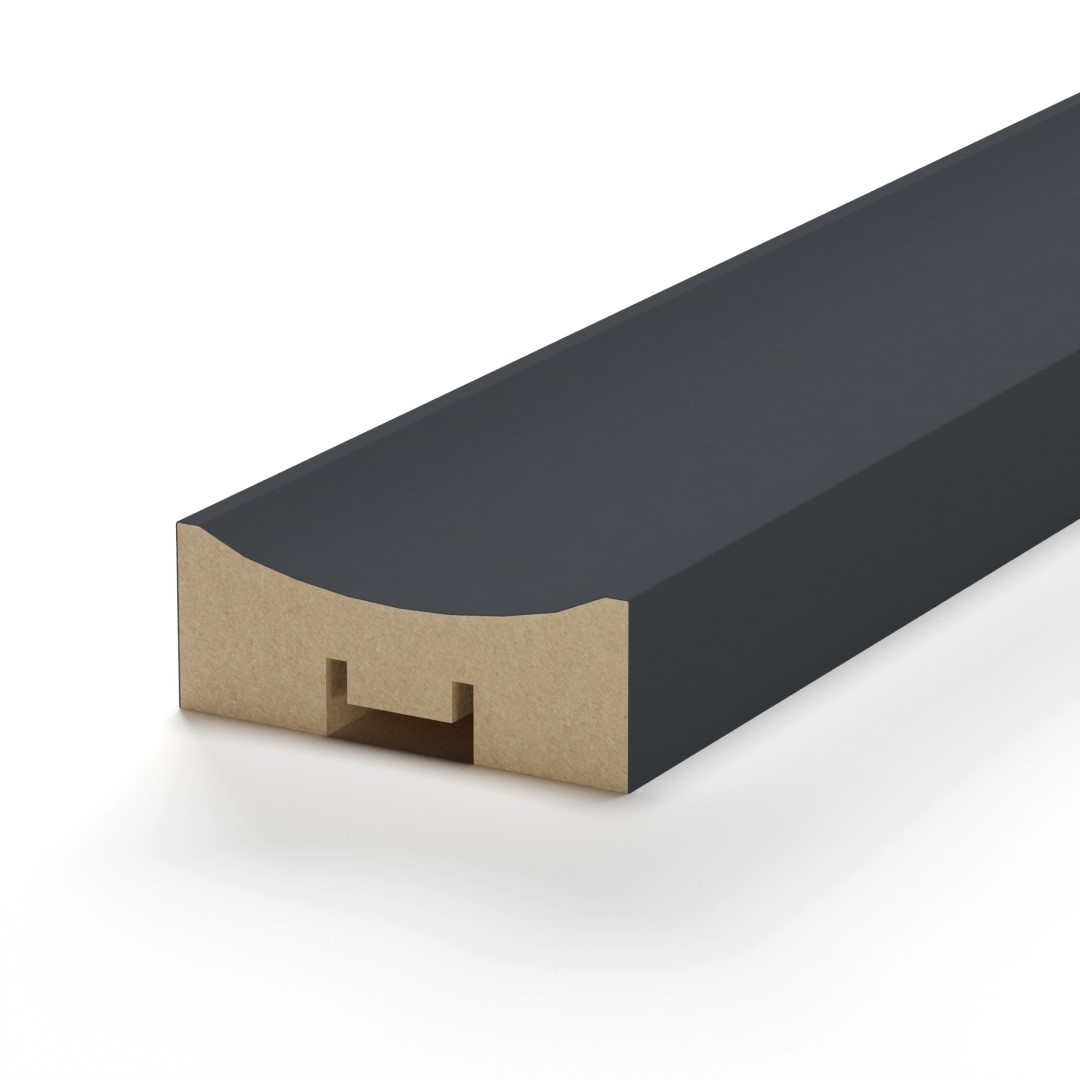 Интерьерная Рейка МДФ STELLA Планкен Рекесс De Luxe Black Lead 19*50*2700 (уп.4 шт.) STSR-844