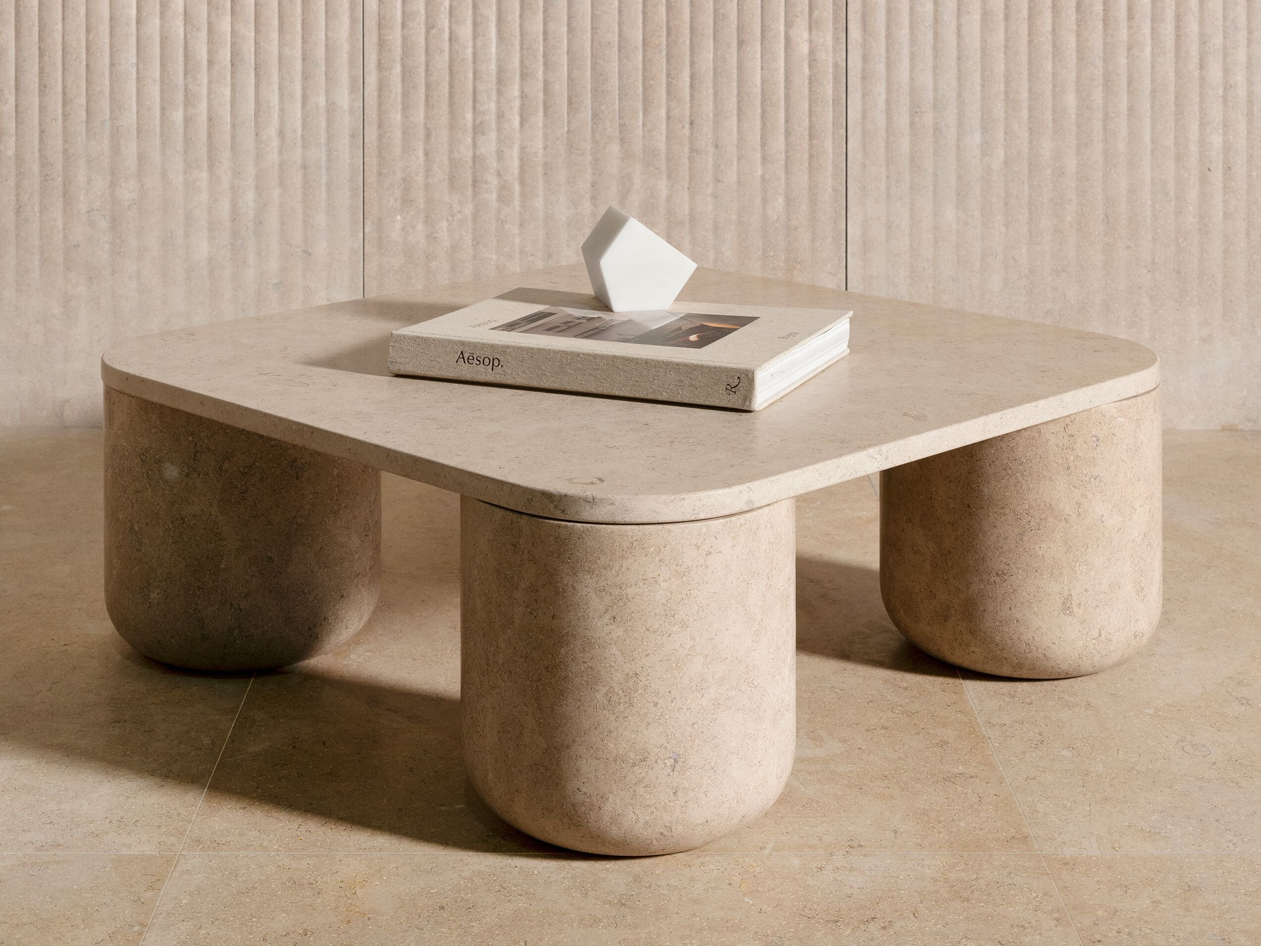 Мраморный квадратный низкий журнальный столик LUCE DI CARRARA PORTO ARCH-00061432