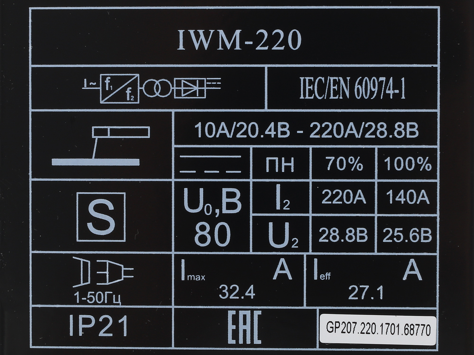 Сварочный аппарат Eurolux IWM220 1173166 STDN-0103721 - Вид №7
