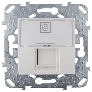 Розетка компьютерная встраиваемая Systeme Electric Unica RJ45 UTP cat 5e цвет белый 10157140 STLM-2168257