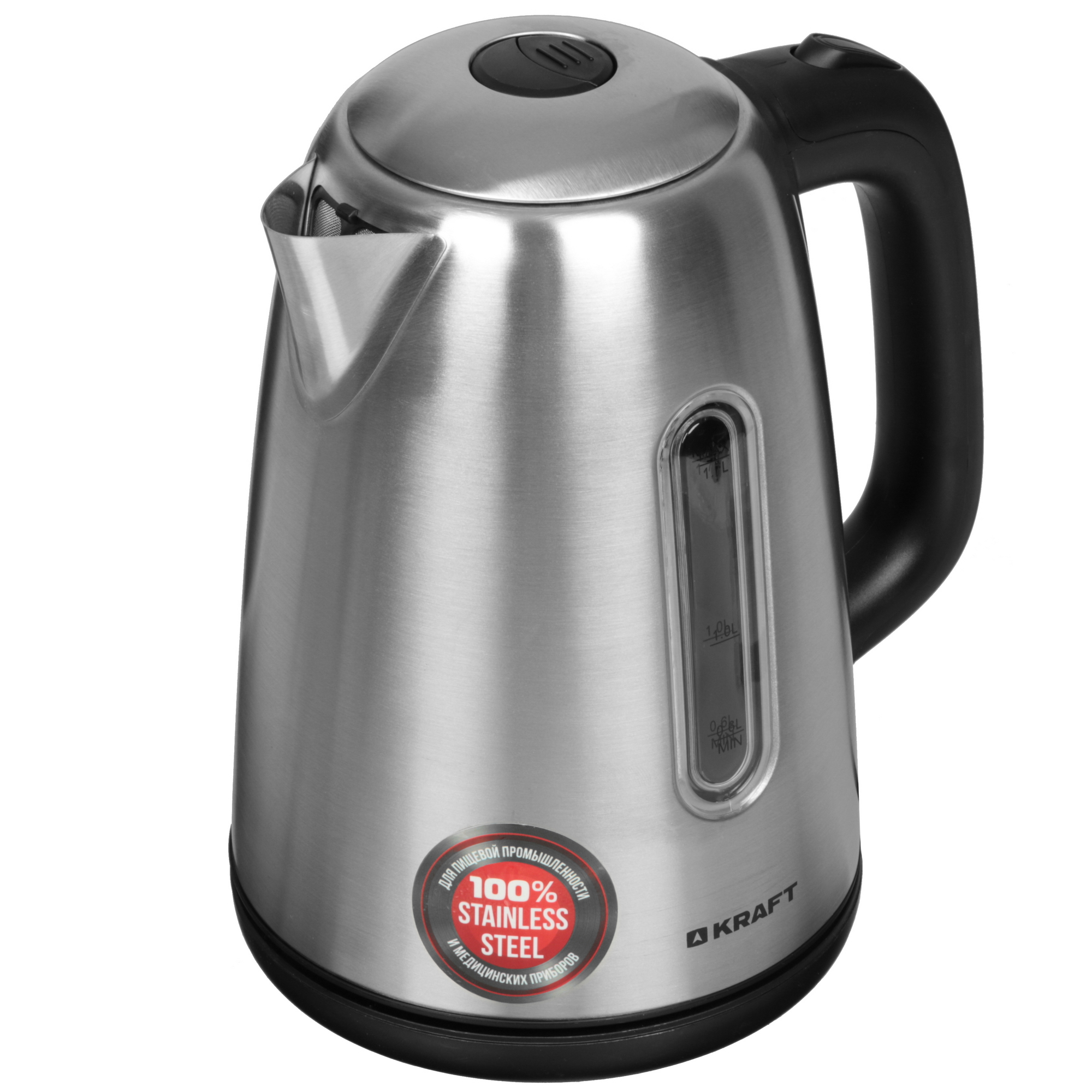 9008921 Электрочайник Kraft KF-KX1710BL серебристый STDN-0003654 - Вид №2