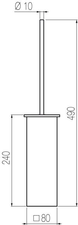 Radomonte Ершик для унитаза из нержавеющей стали  Acn50  - Вид №1