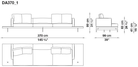 B&B Italia 3-х местный тканевый диван Dock sun-id-1376507 - Вид №180