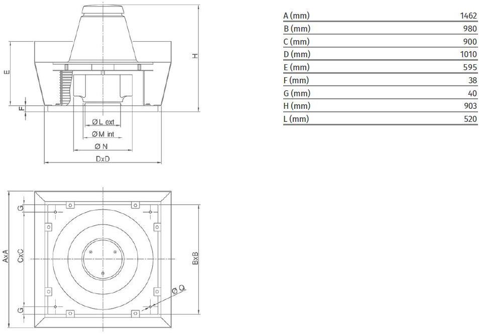 Vortice Центробежный крышный вентилятор с вертикальной разгрузкой Torrette tr-e-v 15196 - Вид №1