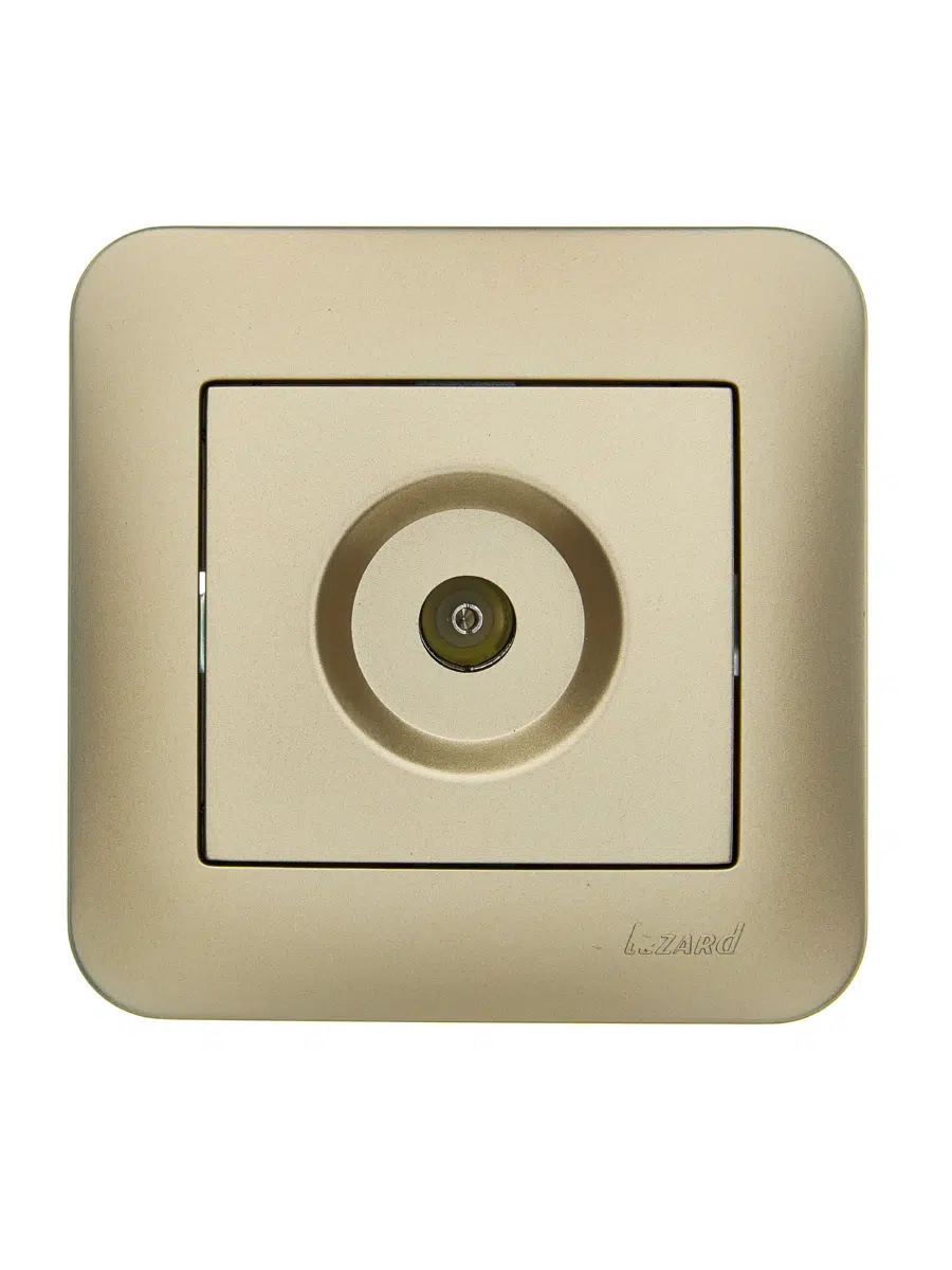 ASTI Розетка ТВ оконечная золото LEZARD 7081-3636-130 - Вид №1