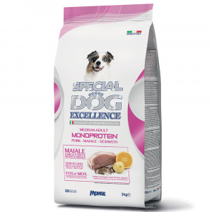 ПР0059871 Корм для собак EXCELLENCE Monoprotein для средн.пород, свинина,картофель,цитрус.сух.3кг SPECIAL DOG