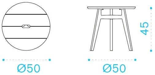 Ethimo Круглый садовый столик из тика Knit Knittb01 - Вид №21